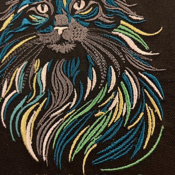 Homemade Multicolored Cat Embroidery Art - Picture 5 of 7